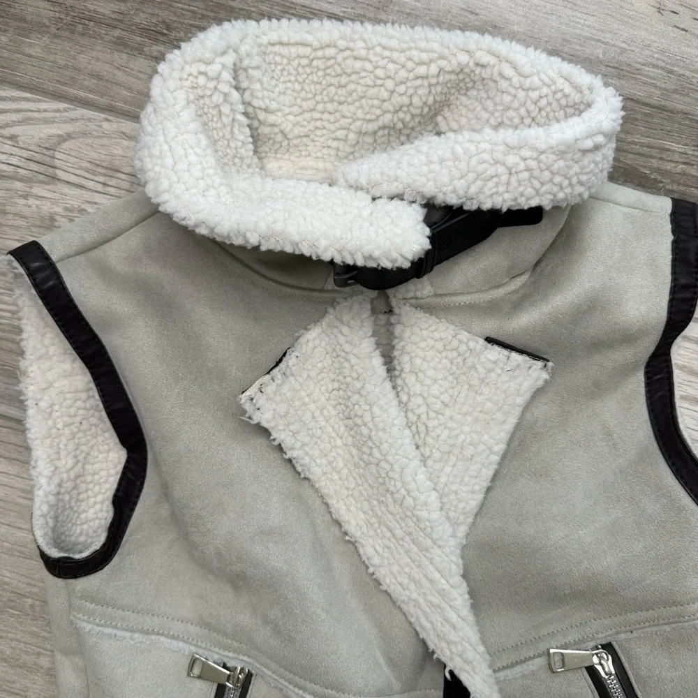 STELLA & Lorenzo Faux Shearling Moto Vest Size XS - Picture 8 of 16